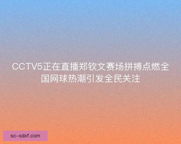 CCTV5正在直播郑钦文赛场拼搏点燃全国网球热潮引发全民关注