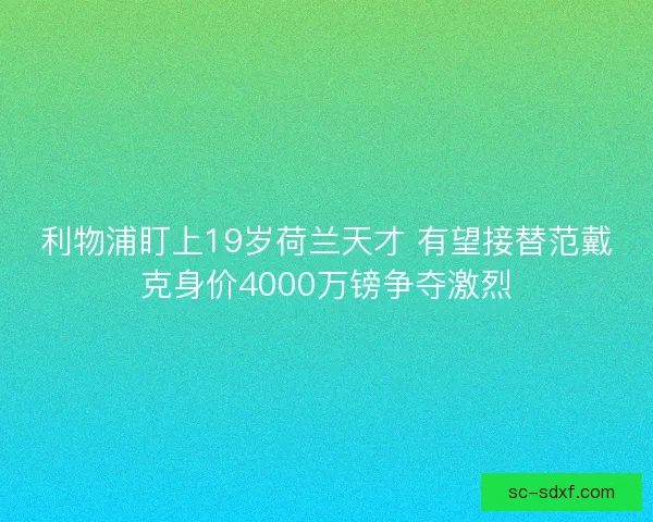 利物浦盯上19岁荷兰天才 有望接替范戴克身价4000万镑争夺激烈