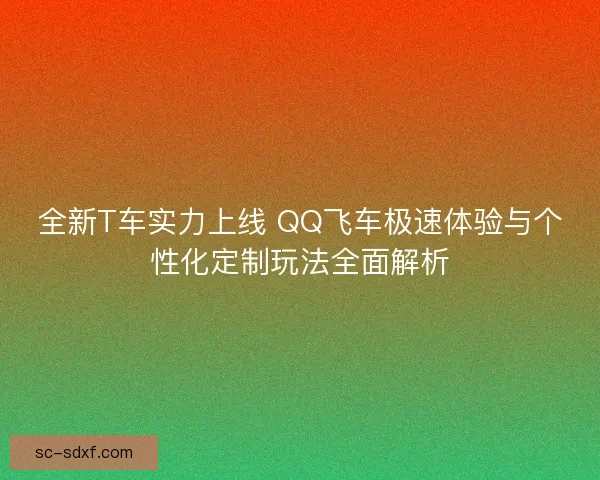全新T车实力上线 QQ飞车极速体验与个性化定制玩法全面解析