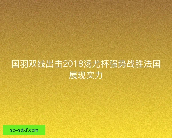 国羽双线出击2018汤尤杯强势战胜法国展现实力